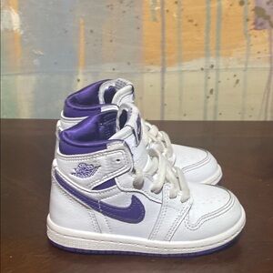 Jordan 1 High OG Court Purple -CU0450-151 size 6c